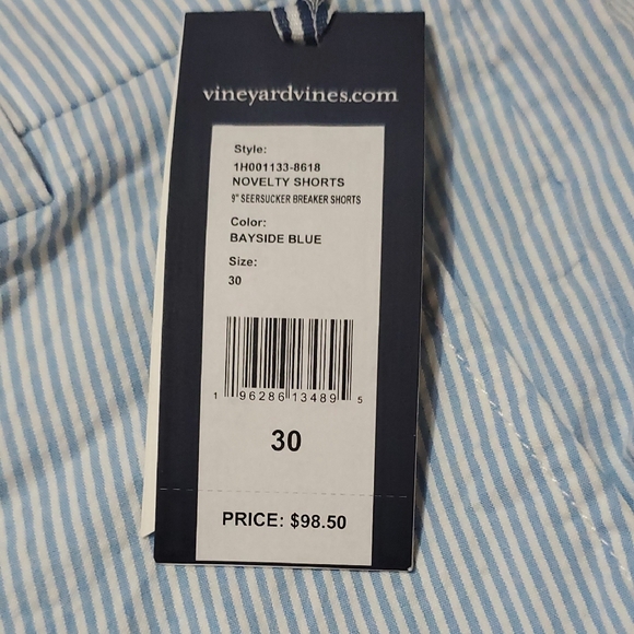 Vineyard Vines Light Blue Striped Flat Front Shorts - Picture 3 of 7